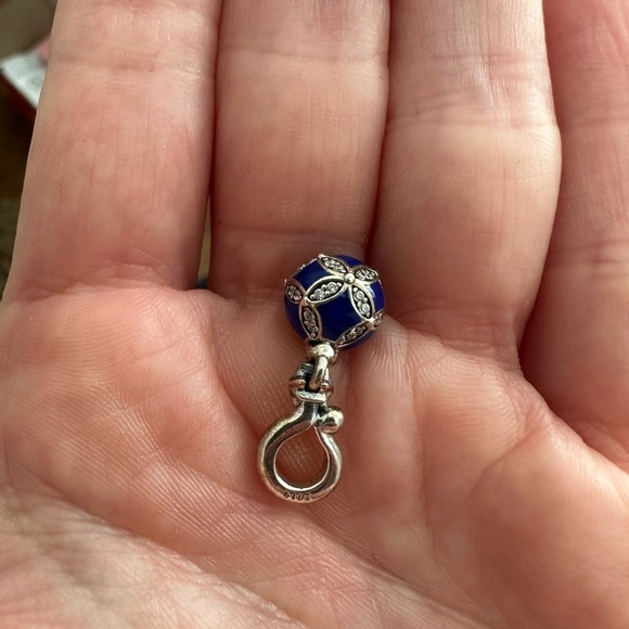 Pandora blue and silver ornament charm - Picture 3 of 5
